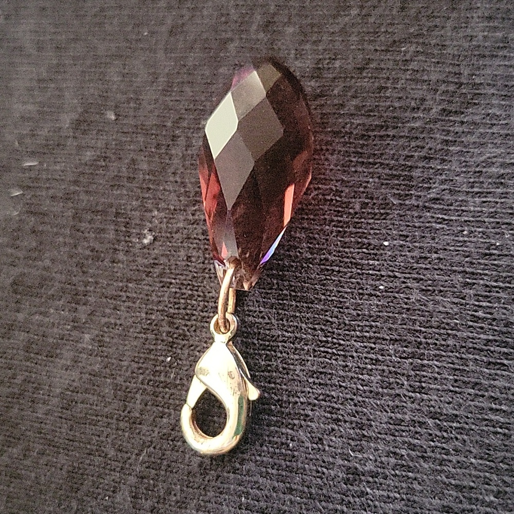 Handcrafted Beautiful 12.5 carats Amethyst teardrop charm